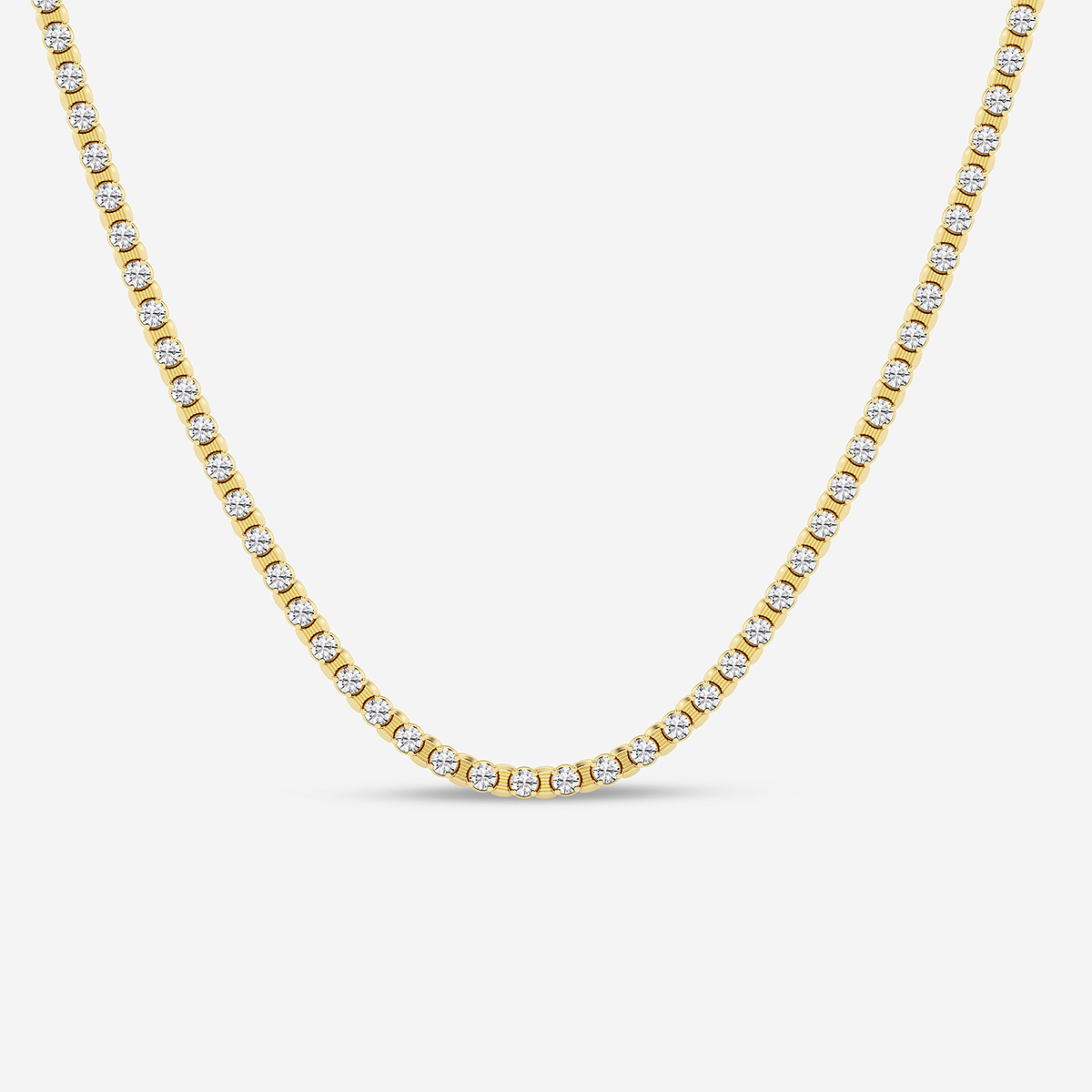 Additional Image 1 for  18 ctw Round Lab Grown Diamond Tennis Necklace